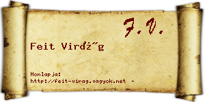 Feit Virág névjegykártya